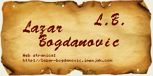 Lazar Bogdanović vizit kartica